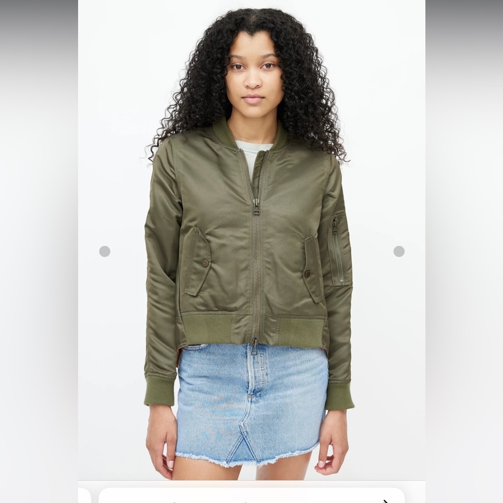 Veronica Beard Olive Green Bomber Jacket